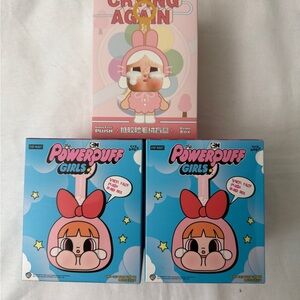 POP MART Crybaby Crying Again + Powerpuff Girls Plush Blind Box Set (3)  New